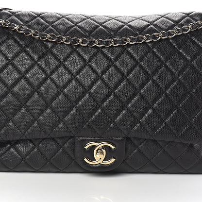 Chanel Calfskin Quilted XXL Travel Flap Bag Black 8 of 10