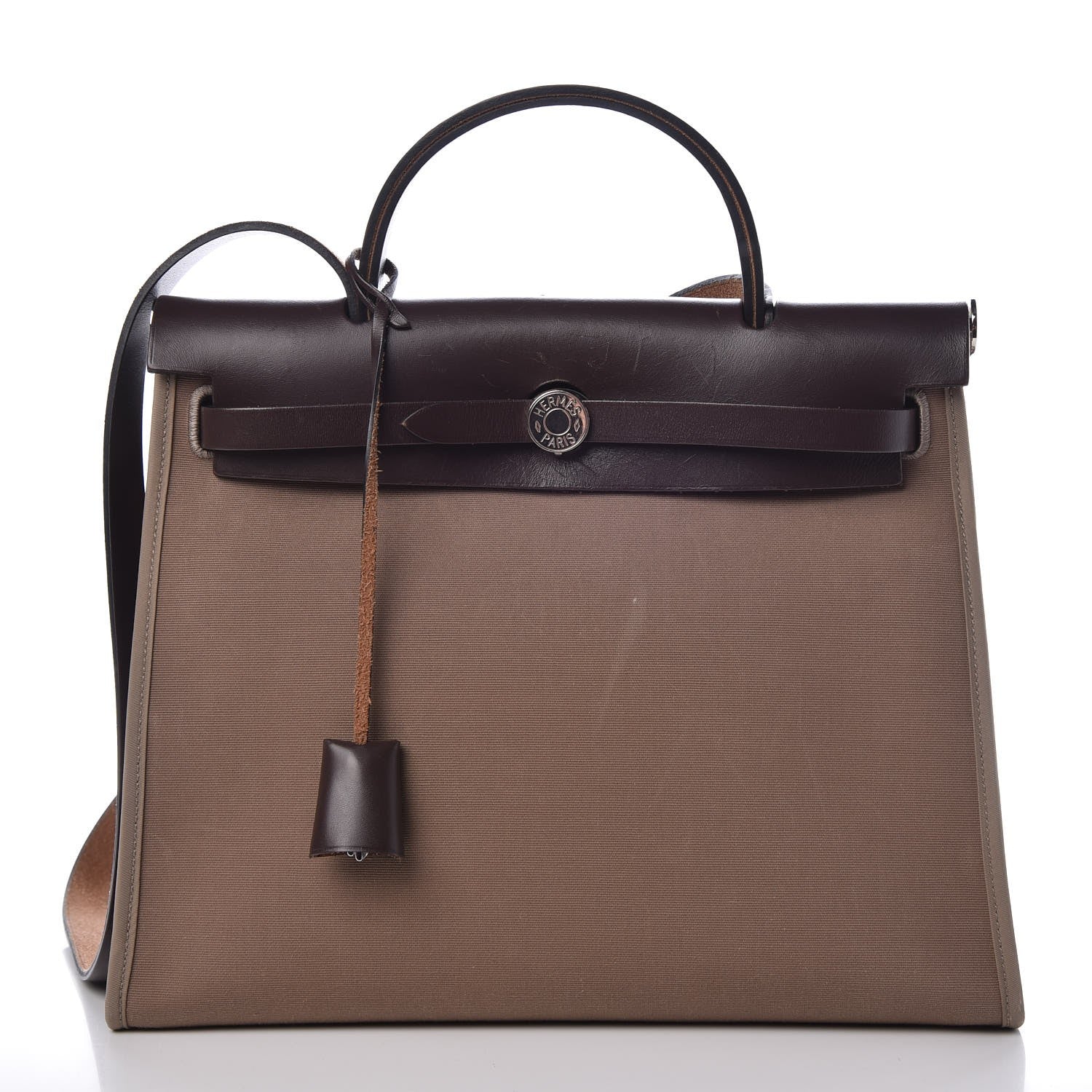 Hermes Vache Hunter Toile Herbag Zip 31 PM Etoupe Ebene 4 of 16