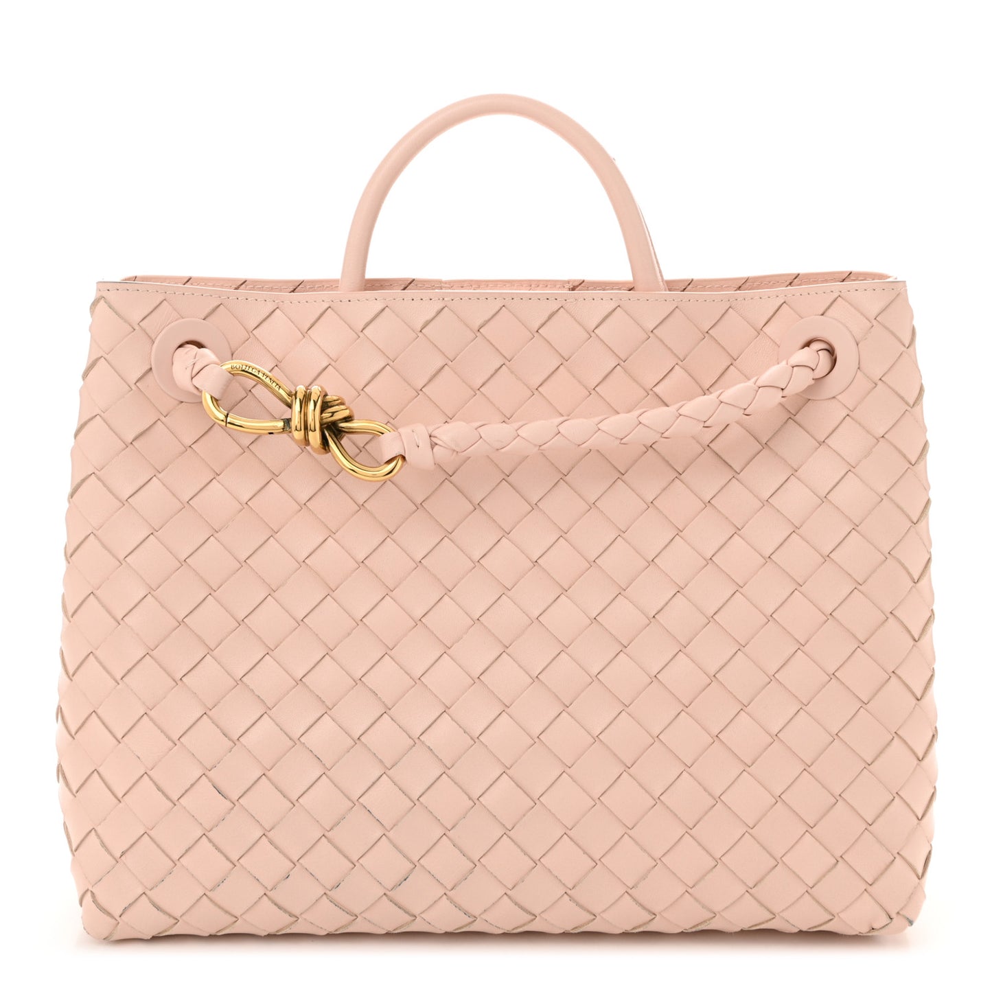 Nappa Intrecciato Medium Andiamo Shoulder Bag Lotus