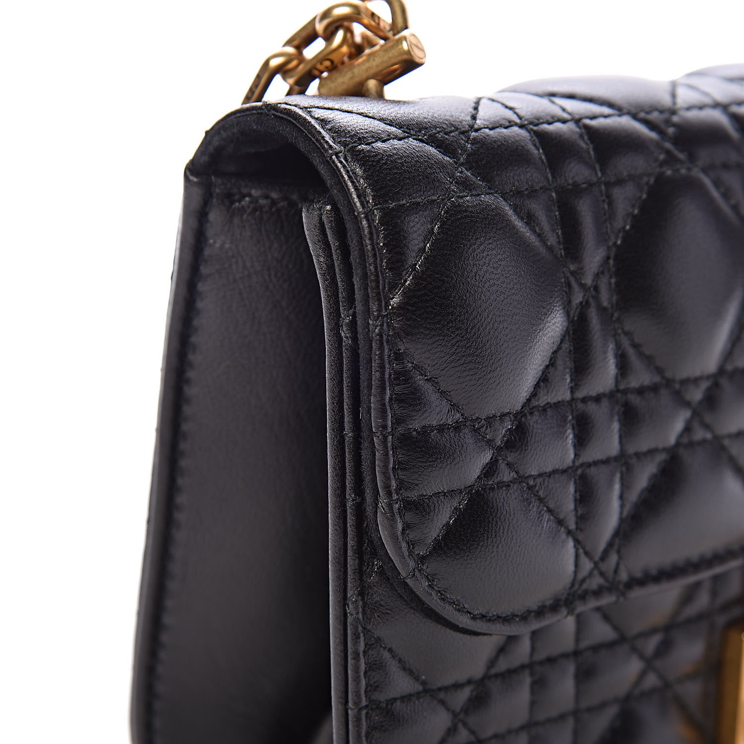 Christian Dior Lambskin Cannage Small Dioraddict Flap Bag Black 15 of 17