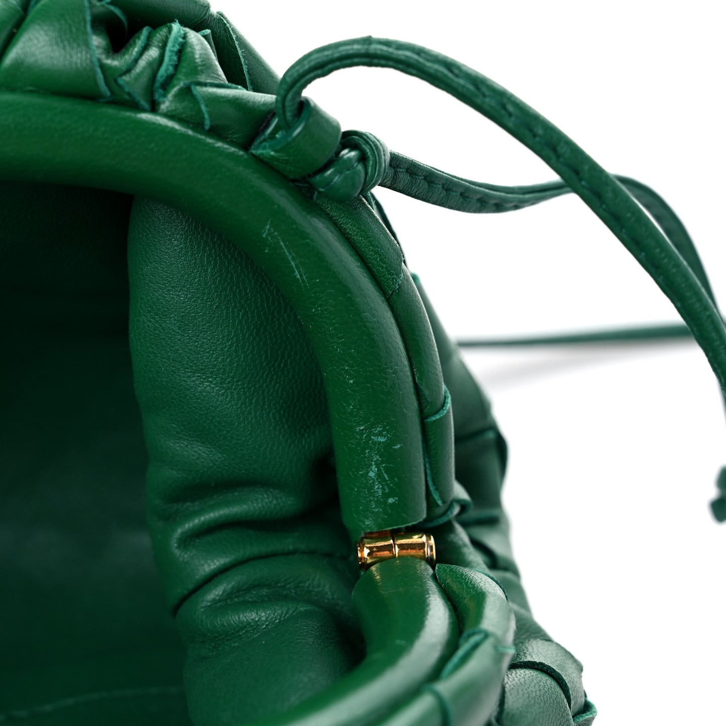 Nappa Intrecciato The Mini Pouch Racing Green