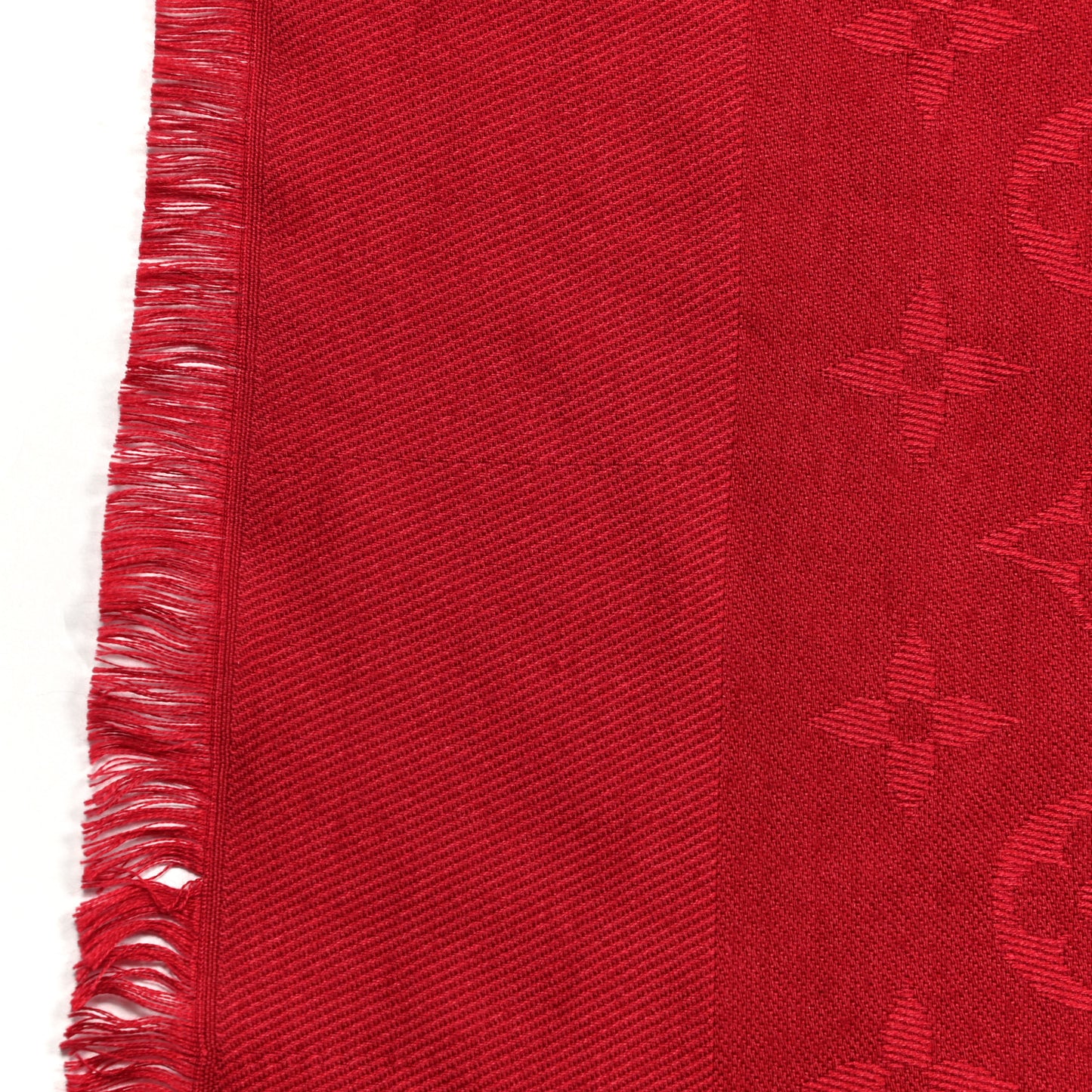 Silk Wool Monogram Shawl Pomme D'Amour