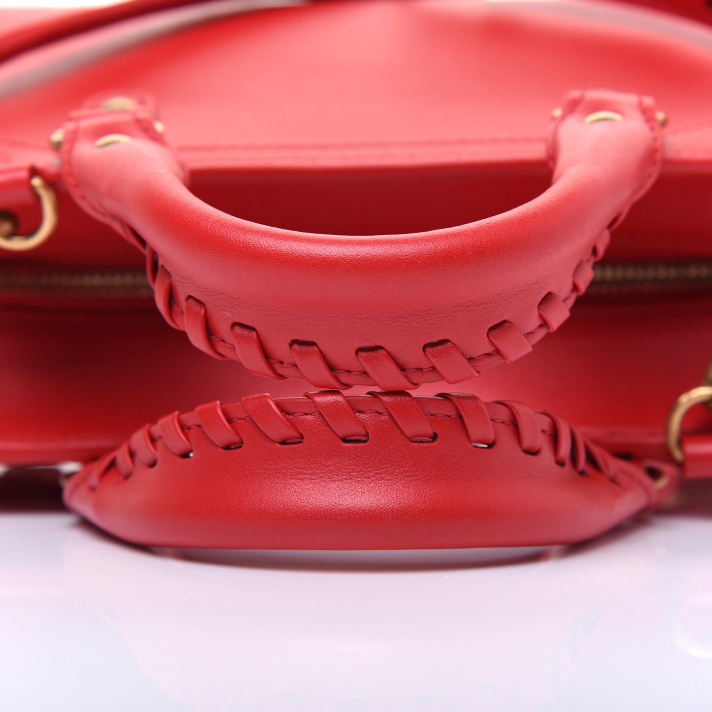 Smooth Calfskin Neo Classic Brass Hardware Mini City Red
