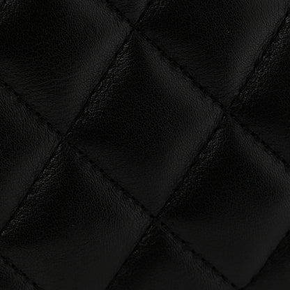 Chanel Calfskin Quilted Large Cambon Bowler Black White 11 of 13