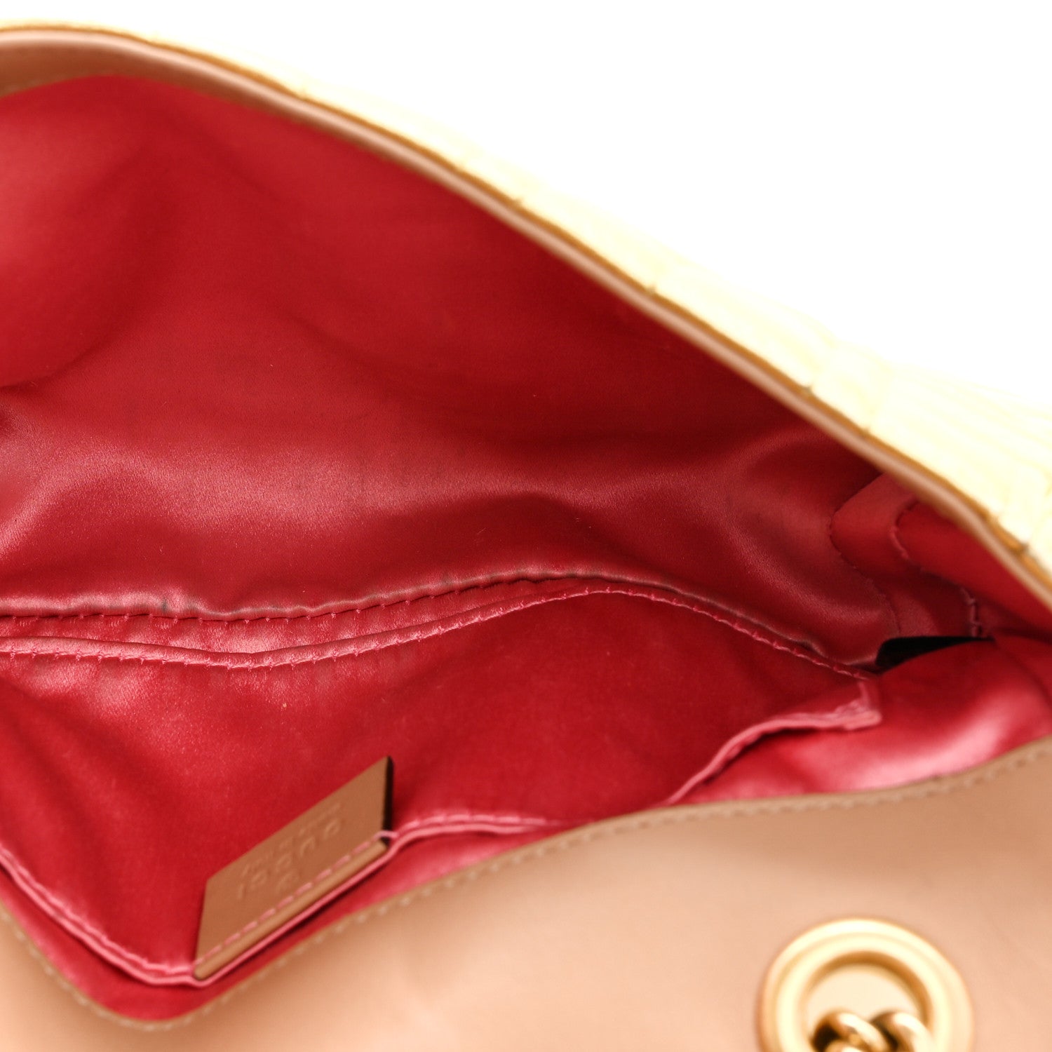 Gucci Metallic Calfskin Matelasse Studded Mini Pearly GG Marmont Shoulder Bag Gold 5 of 15