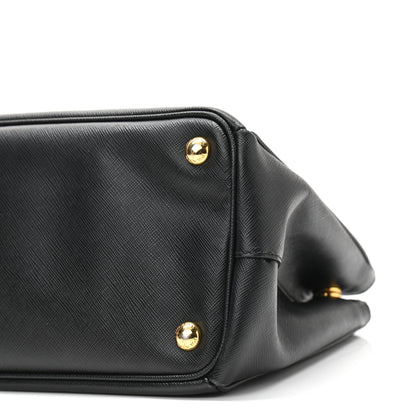 Prada Saffiano Small Galleria Double Zip Tote Black 9 of 11