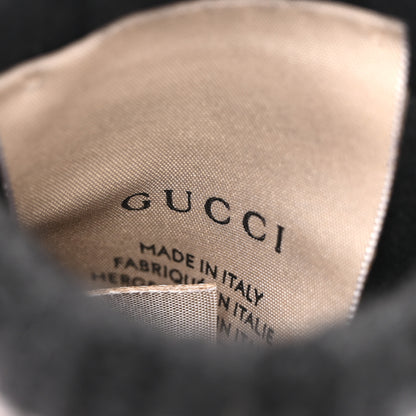 Gucci Cashmere Fingerless Gloves Logo M Graphite Black 4 of 4
