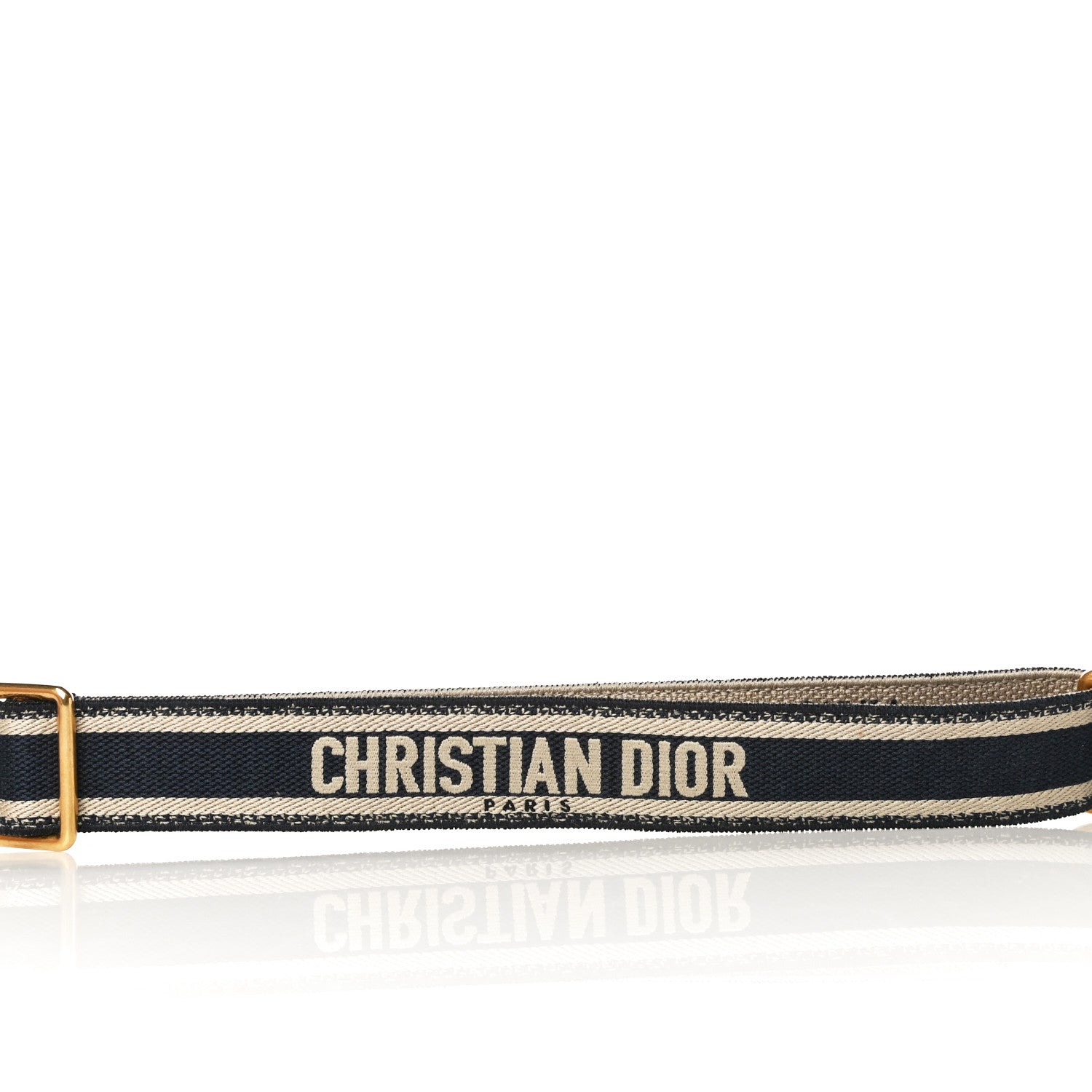 Christian Dior Canvas Embroidered Shoulder Strap Blue 6 of 7