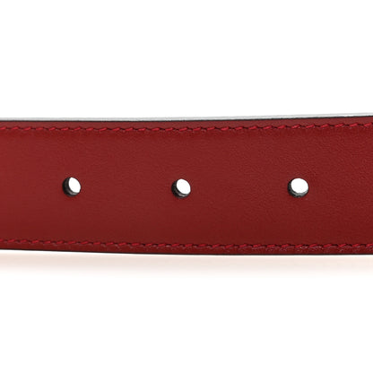 Gucci Plutone Calfskin Double G 30mm Belt 80 32 Rosso 3 of 5