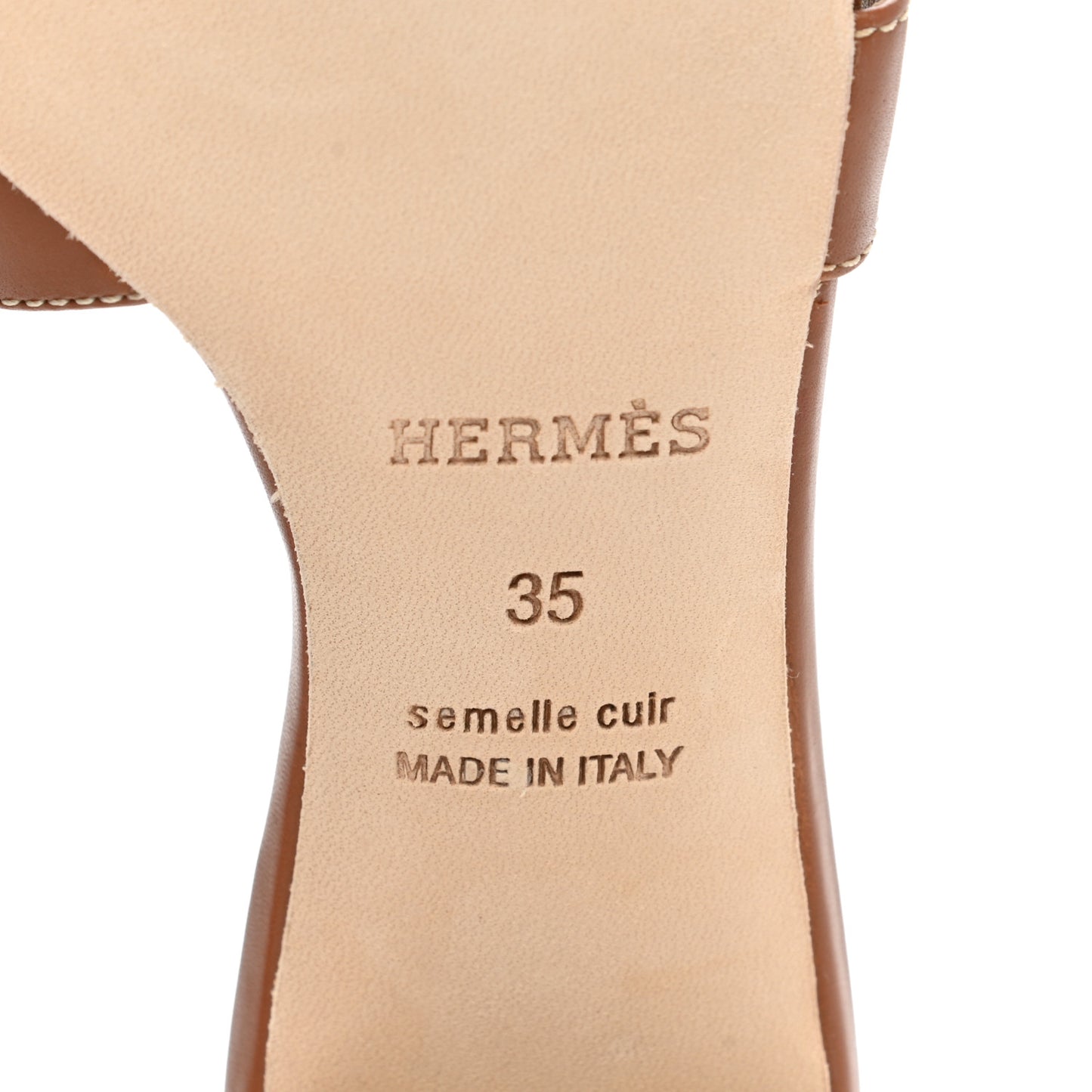 Calfskin Oasis Sandals 35 Gold