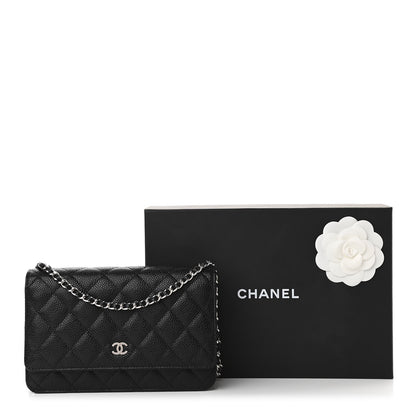 Chanel Caviar Quilted Wallet On Chain WOC Black 9 of 12