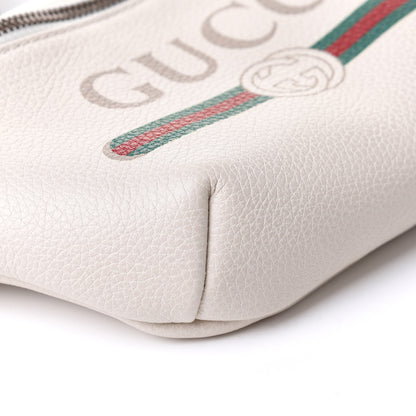 Gucci Grained Calfskin Small Logo Belt Bag White 10 of 11