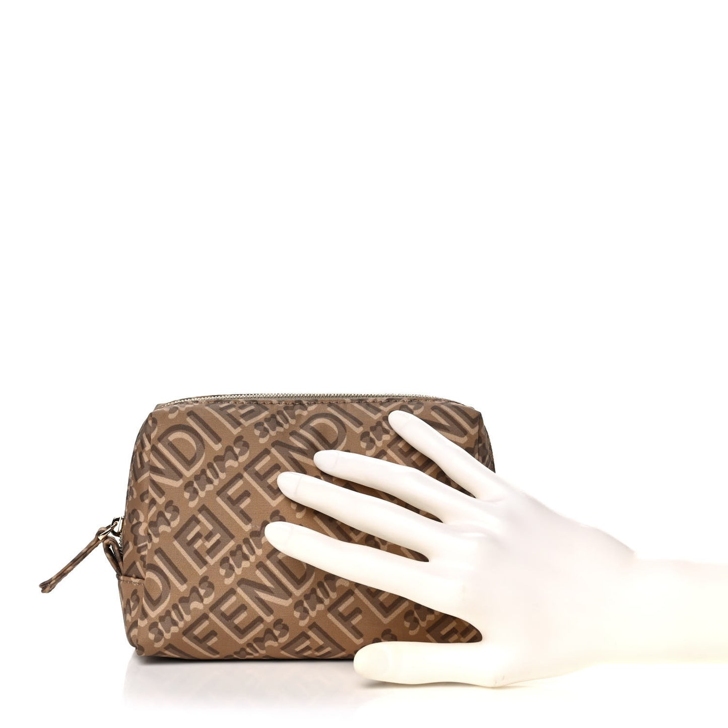 X SKIMS Nylon Small Trapezoid Beauty Pouch Sand