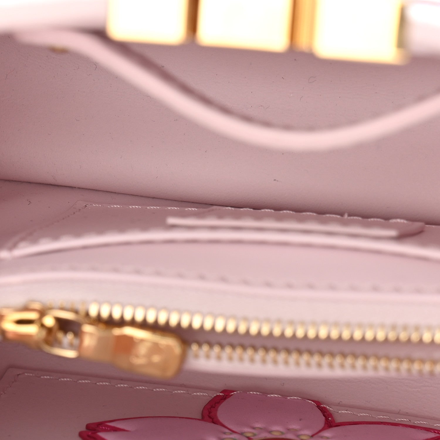 Louis Vuitton LV X TM Lambskin Beaded Embroidered Mini Cherry Blossom Capucines Pink 4 of 8