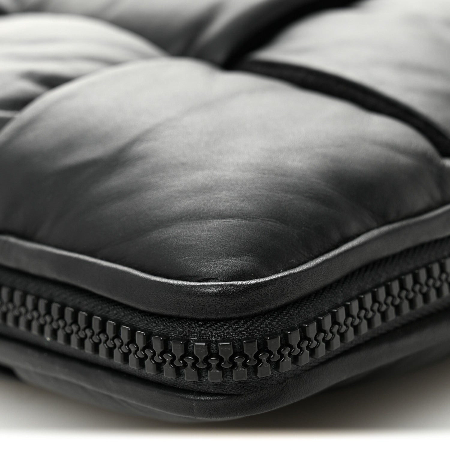 Bottega Veneta Calfskin Maxi Intrecciato Puffy Laptop Pouch Black 9 of 11