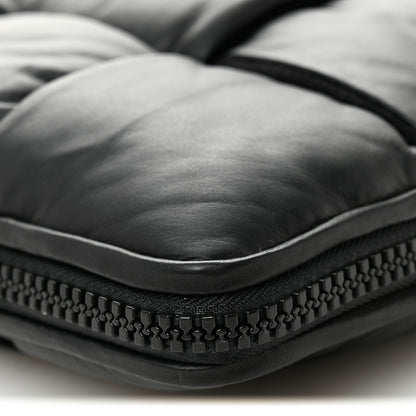 Bottega Veneta Calfskin Maxi Intrecciato Puffy Laptop Pouch Black 9 of 11