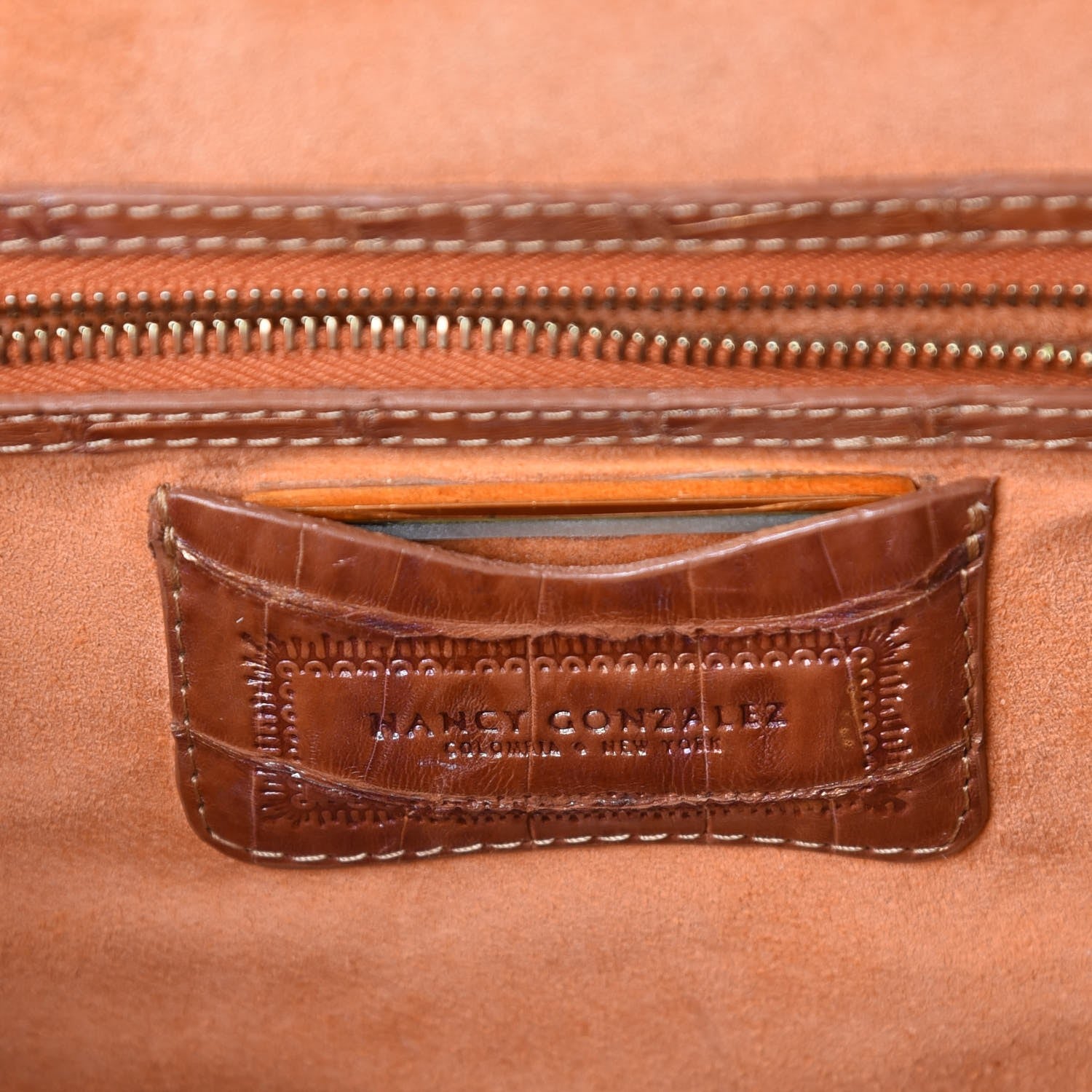 Nancy Gonzalez Crocodile Medium Satchel Brown 6 of 9