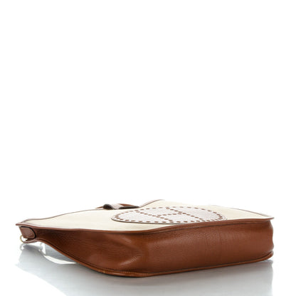 Hermes Toile Ardennes Evelyne GM Ecru Noisette 4 of 8