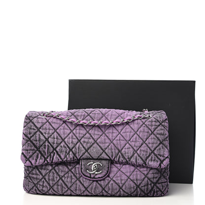 Chanel Denim Quilted Denimpression Flap Purple Black 10 of 10
