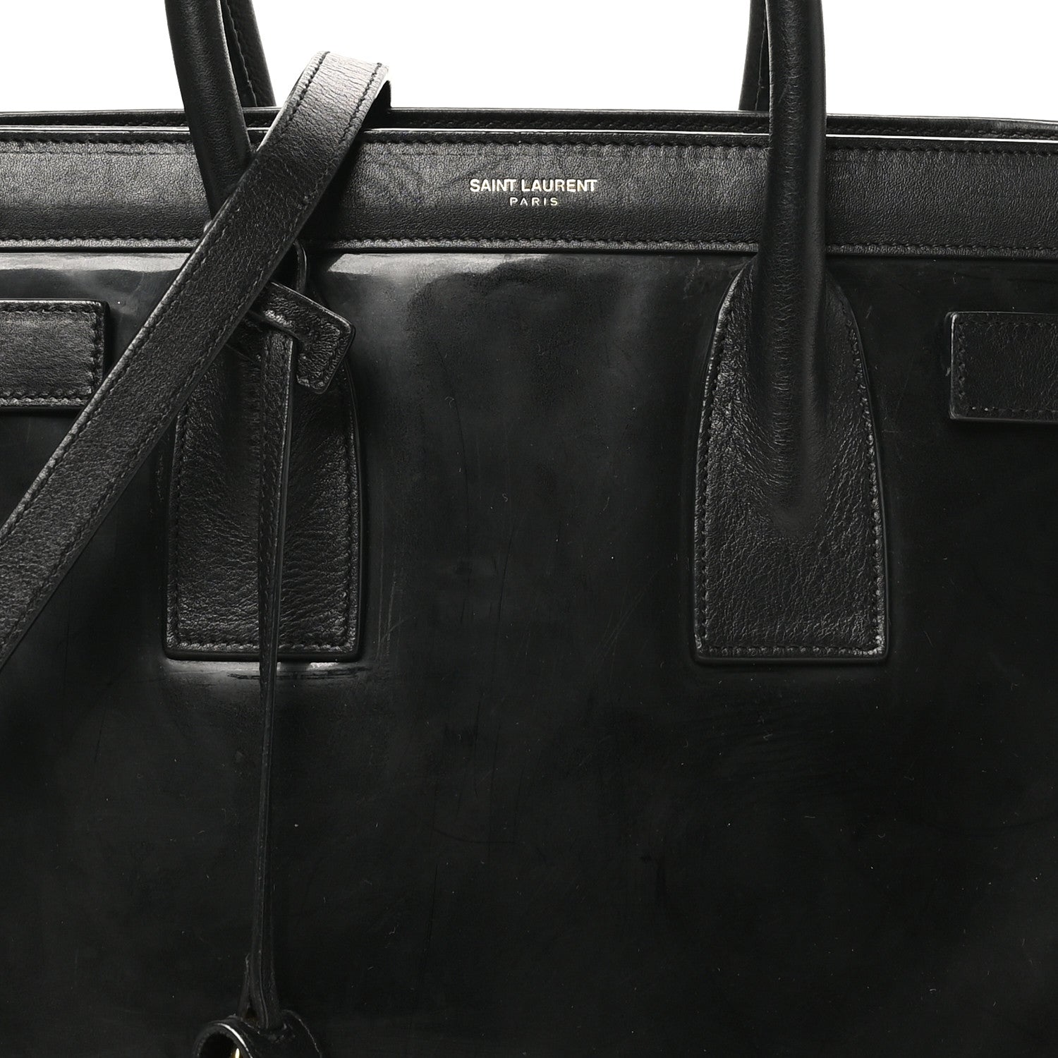 Saint Laurent Patent Calfskin Small Sac de Jour Black 8 of 11