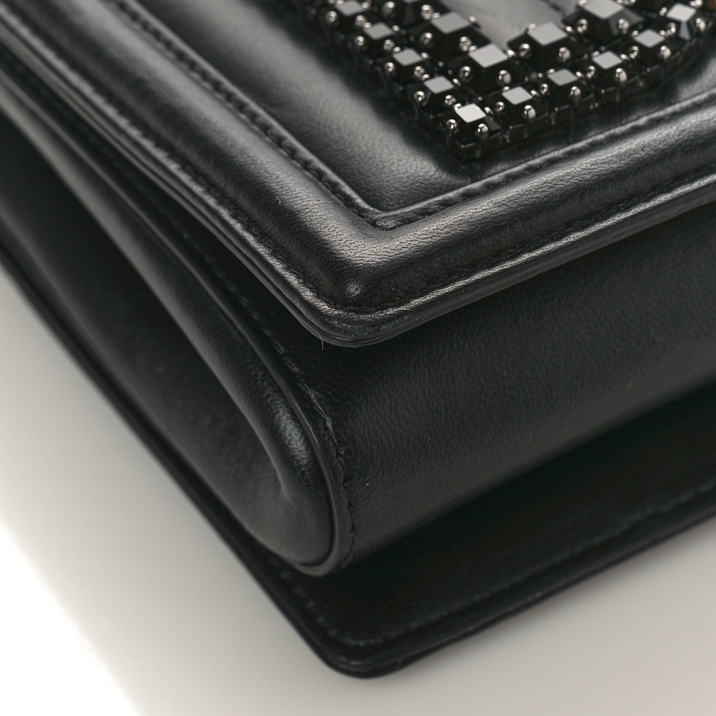 DOLCE &amp; GABBANA Nappa Quilted DG Shoulder Bag Black