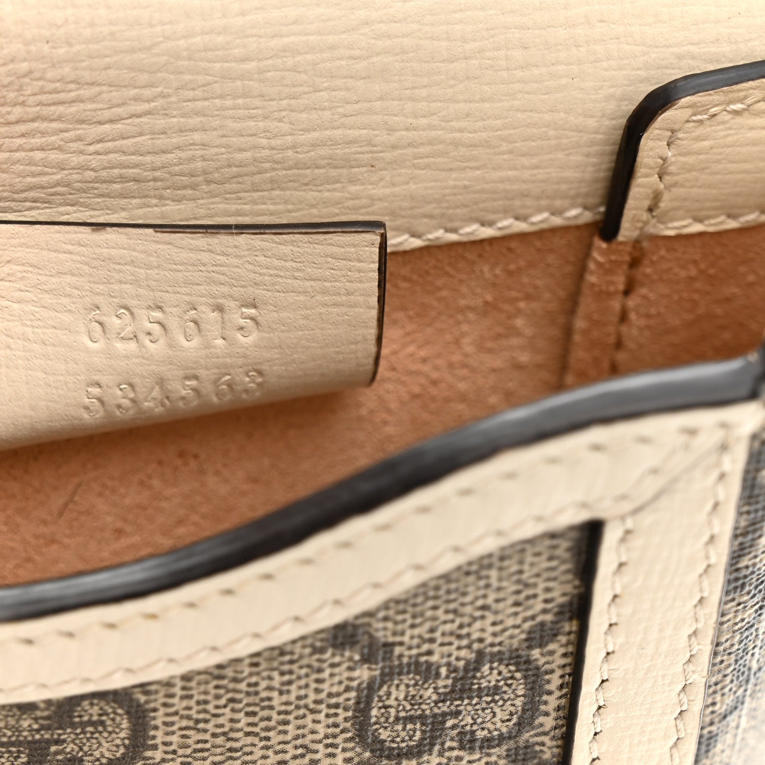 Gucci GG Supreme Monogram Azalea Calfskin Mini Horsebit 1955 Crossbody Bag Beige Ebony Mystic White 7 of 18