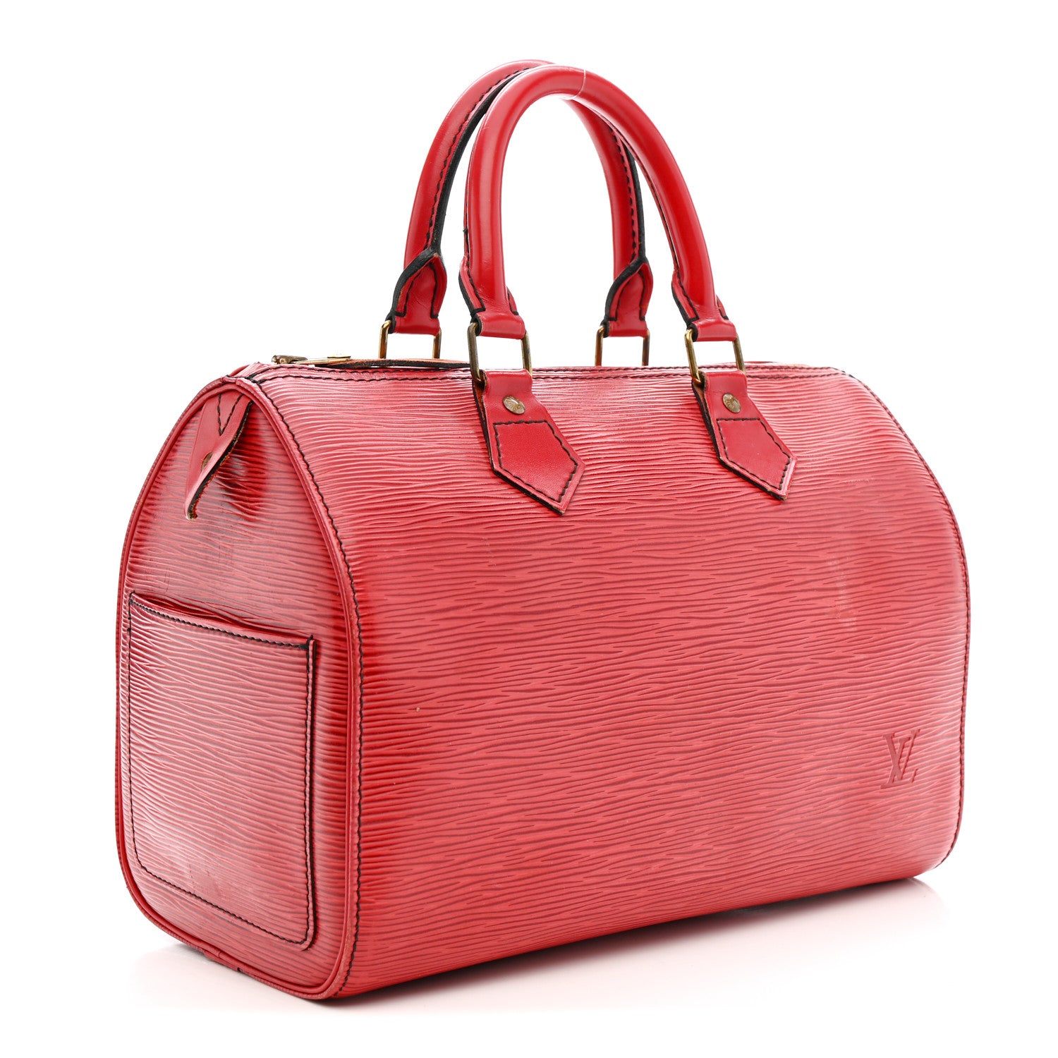 Louis Vuitton Epi Speedy 25 Castillan Red 3 of 19