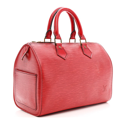 Louis Vuitton Epi Speedy 25 Castillan Red 3 of 19