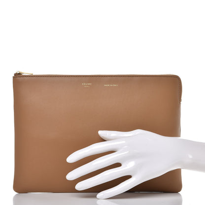 Celine Lambskin Zip Pouch Tan 2 of 8