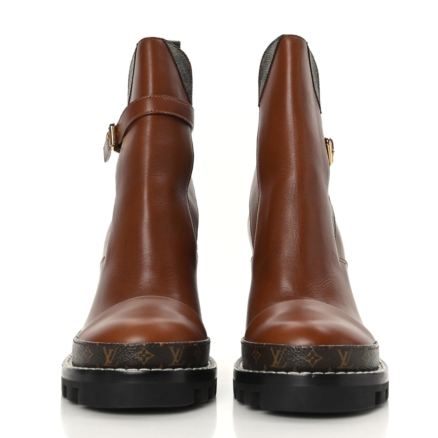 Calfskin Monogram Star Trail Ankle Boots 40 Cognac
