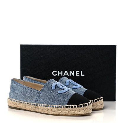 Chanel Denim CC Espadrilles 38 Blue Black 9 of 9
