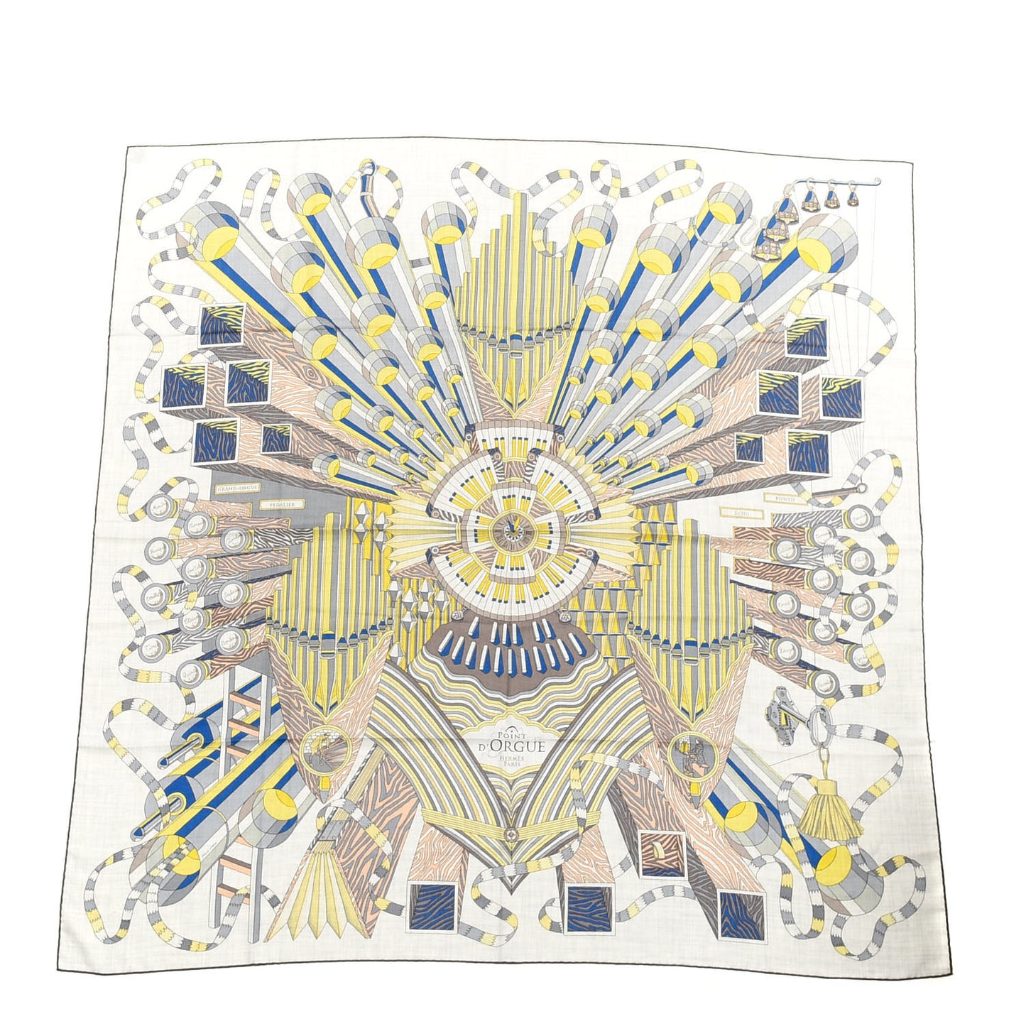 Cashmere Silk Point D'Orgue Scarf 140