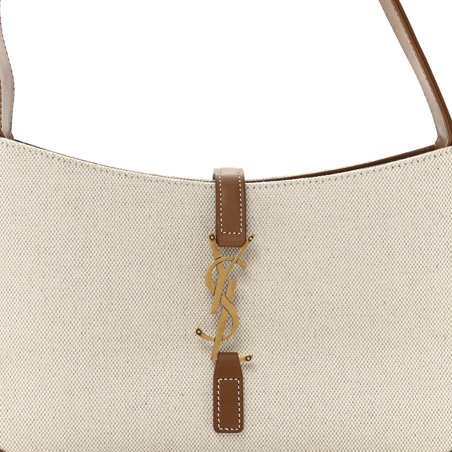 Smooth Calfskin Canvas Le 5 A 7 Hobo New Senna Masoil White
