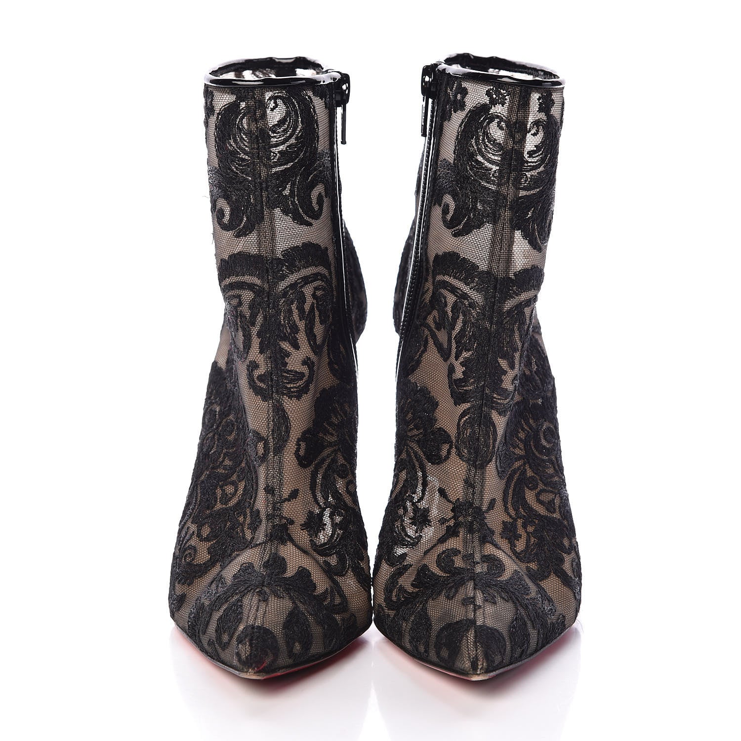 Christian Louboutin Alencon Lace Gipsybootie 100 39 Black 2 of 7