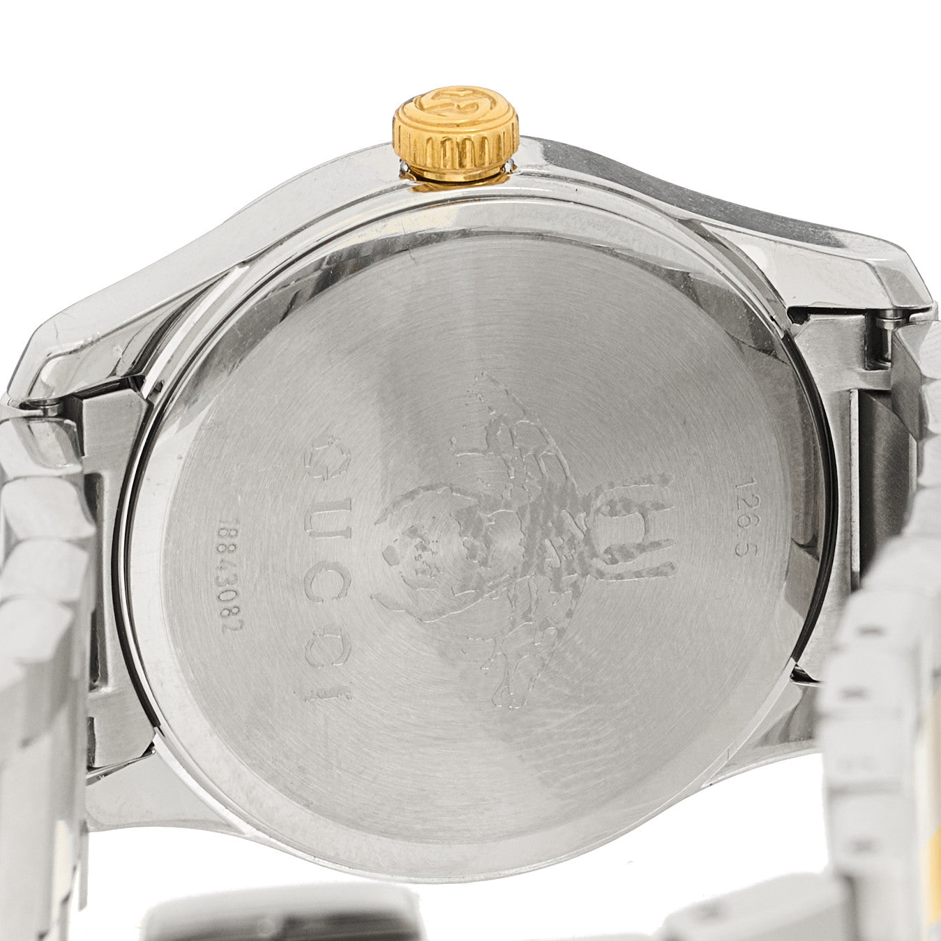 Gucci Stainless Steel 27mm G-Timeless Two Tone Cat Quartz Watch 4 of 4