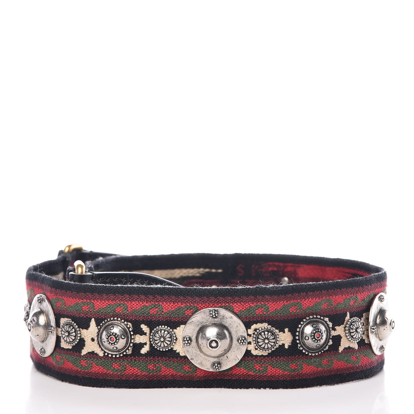 Canvas Embroidered Studded Bohemian Shoulder Strap Red