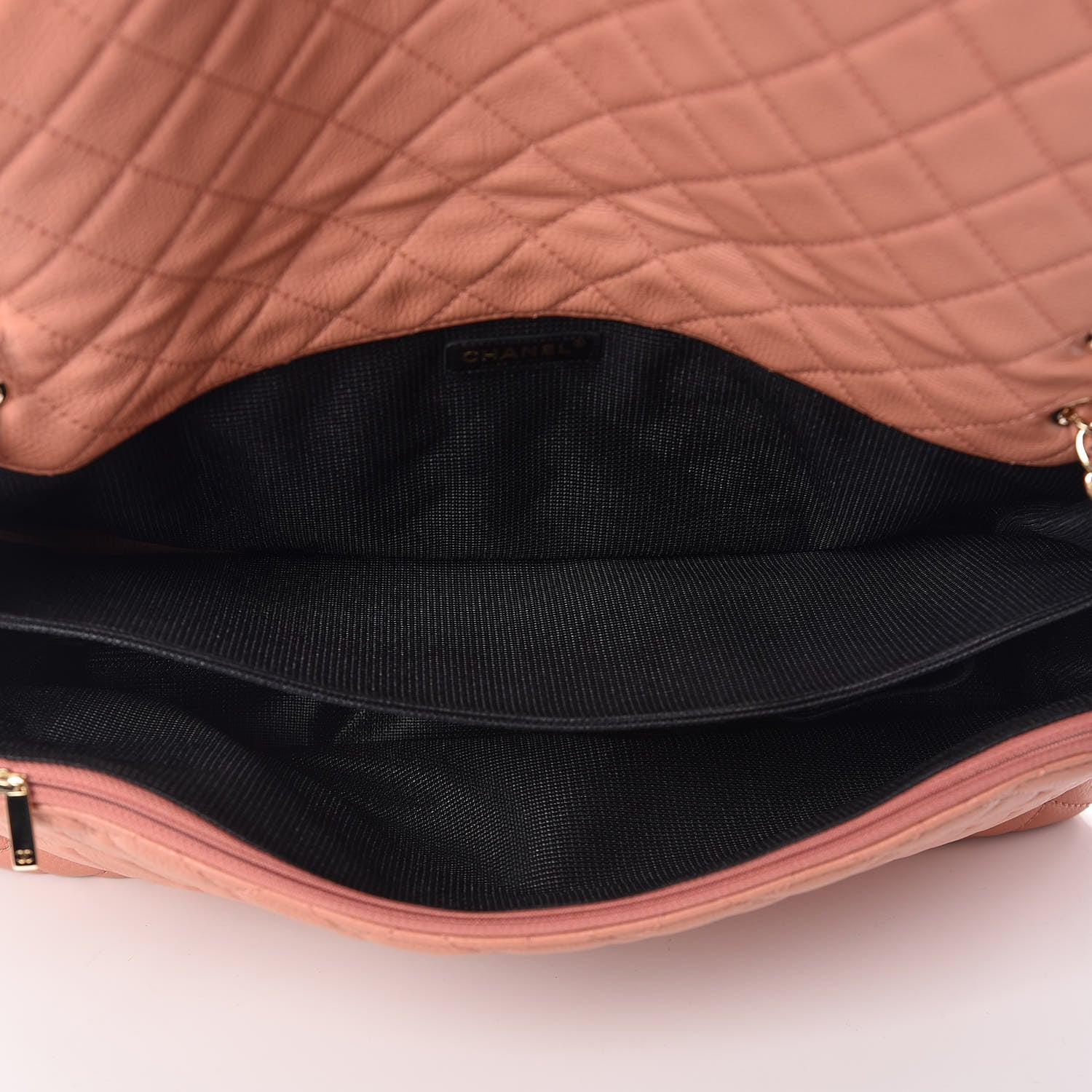 Chanel Calfskin Quilted XXL Travel Flap Bag Pink 7 of 9