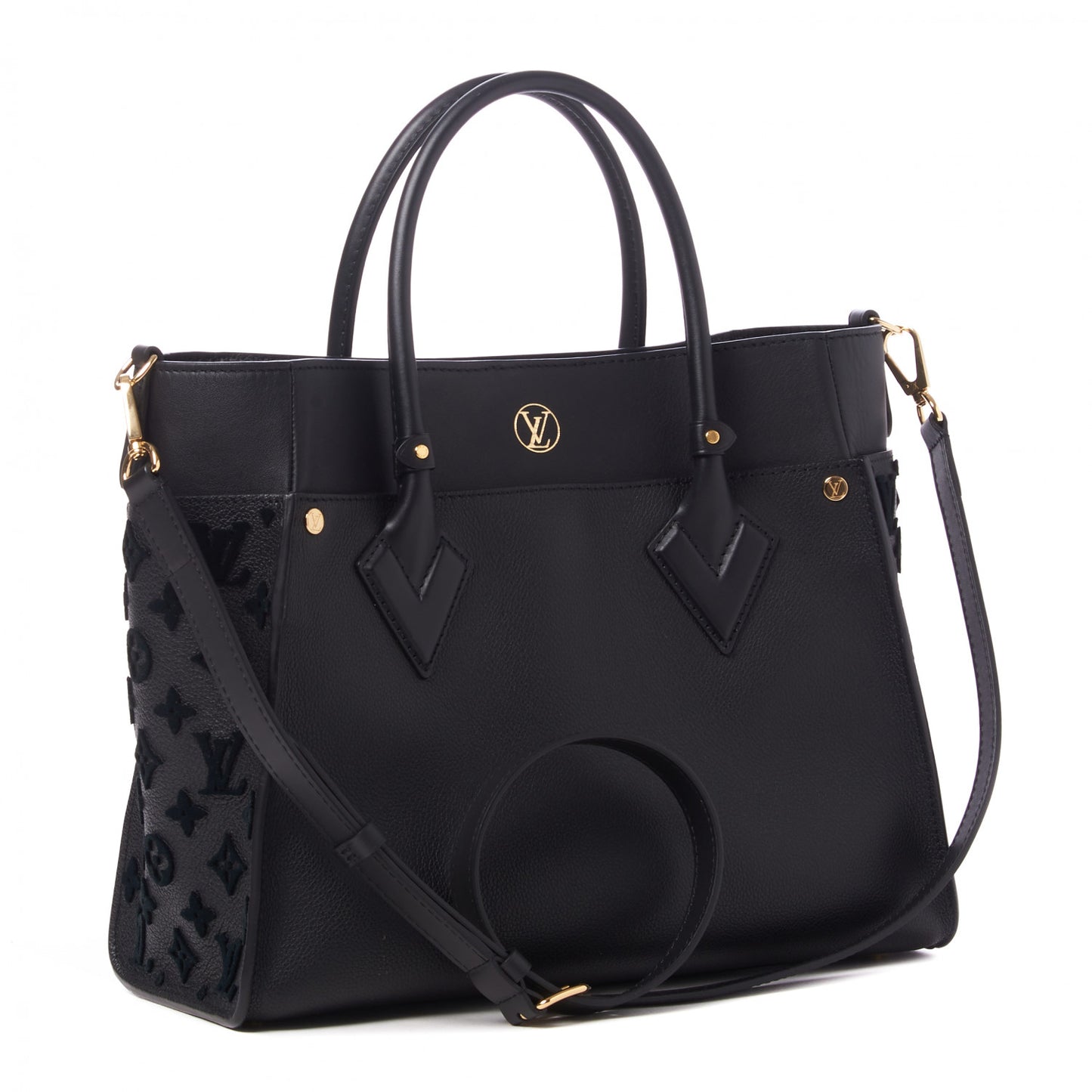 Calfskin Monogram Tufting On My Side Black