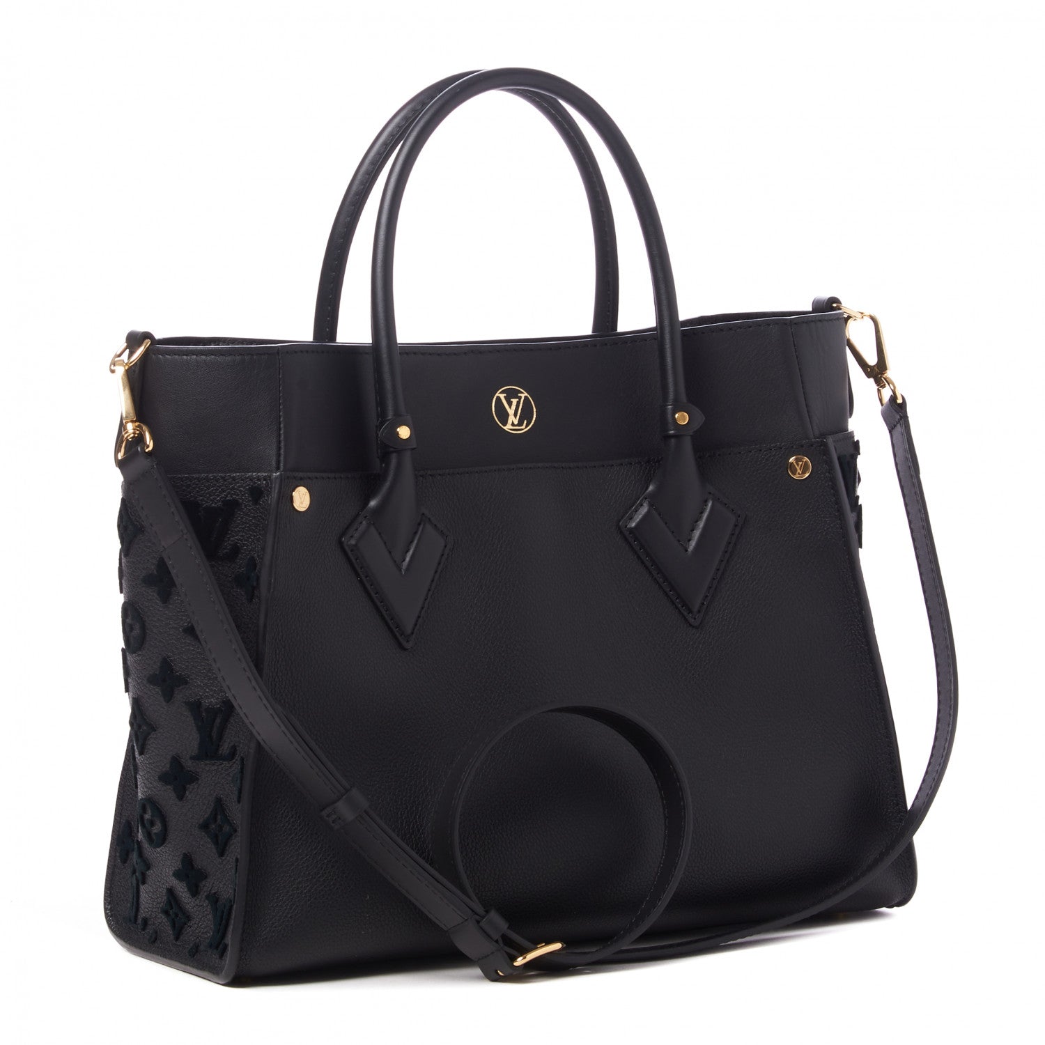 Louis Vuitton Calfskin Monogram Tufting On My Side Black 3 of 9