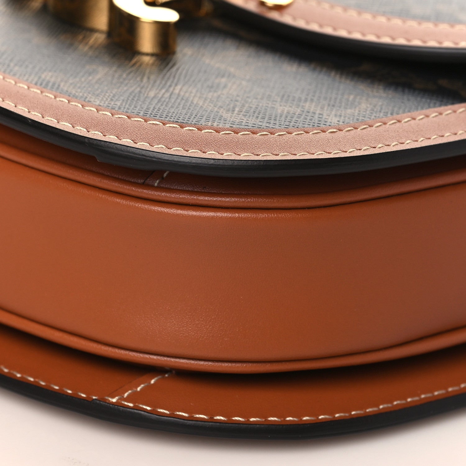 Celine Canvas Calfskin Triomphe Teen Besace Tan 7 of 7