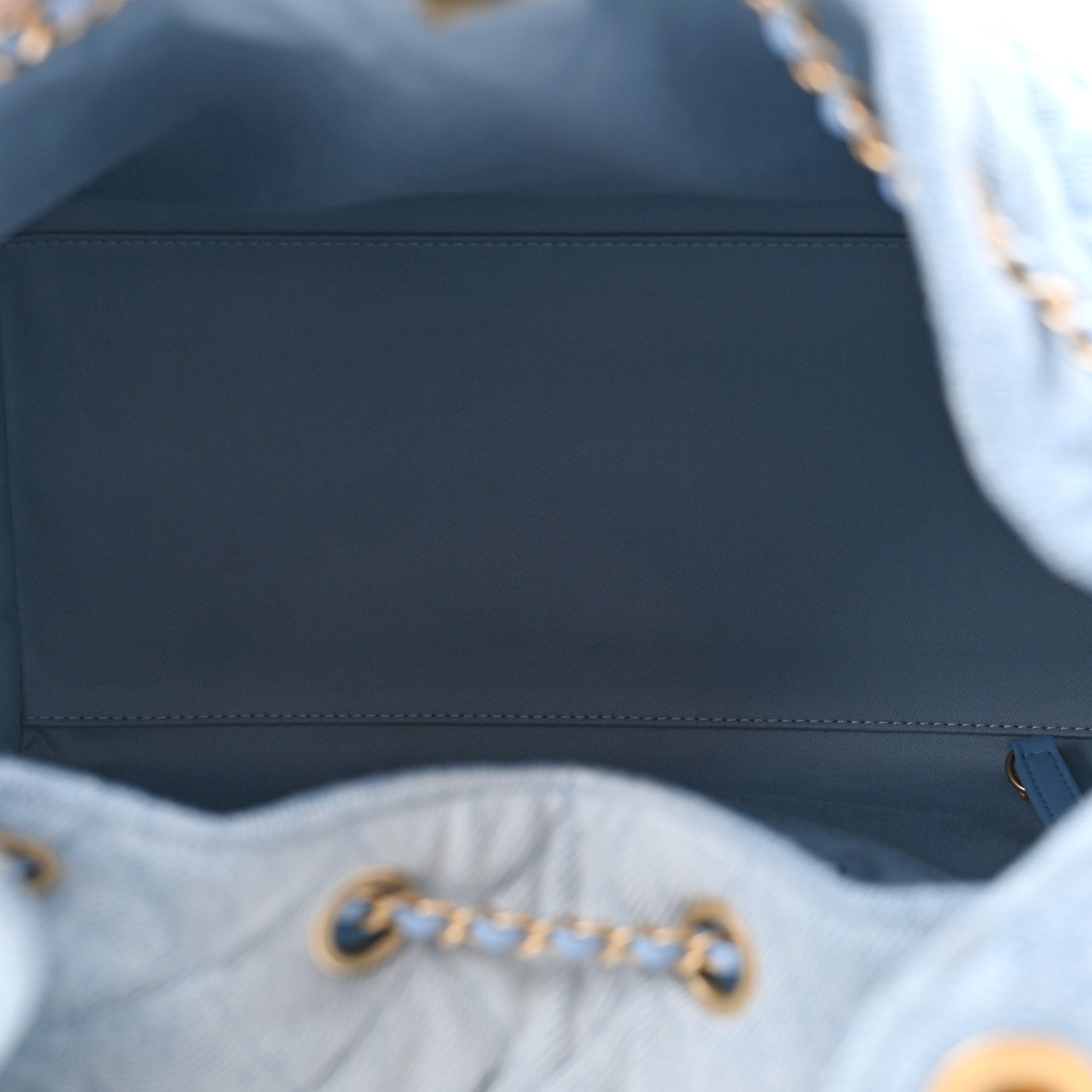 Chanel Washed Denim Quilted Medium Chanel 25 Handbag Blue 6 of 13