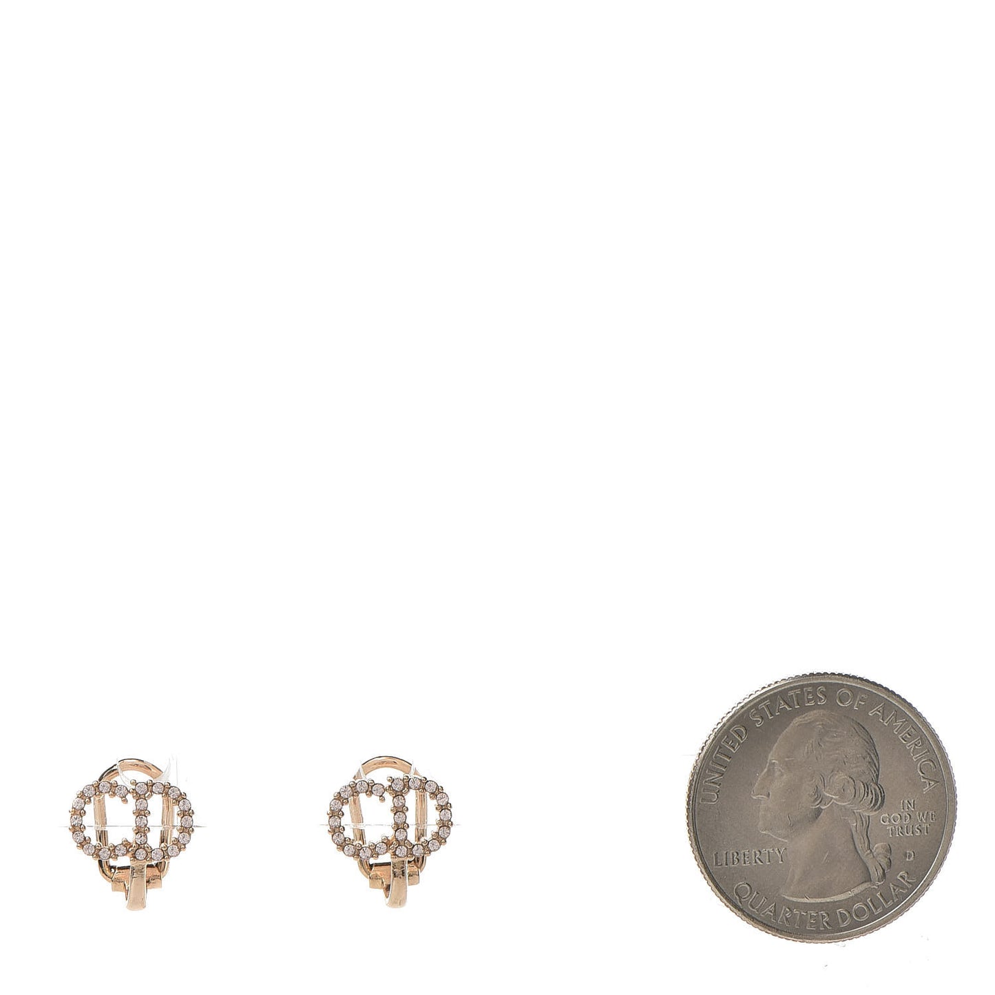 Crystal Clair D Lune Clip On Earrings Rose Gold