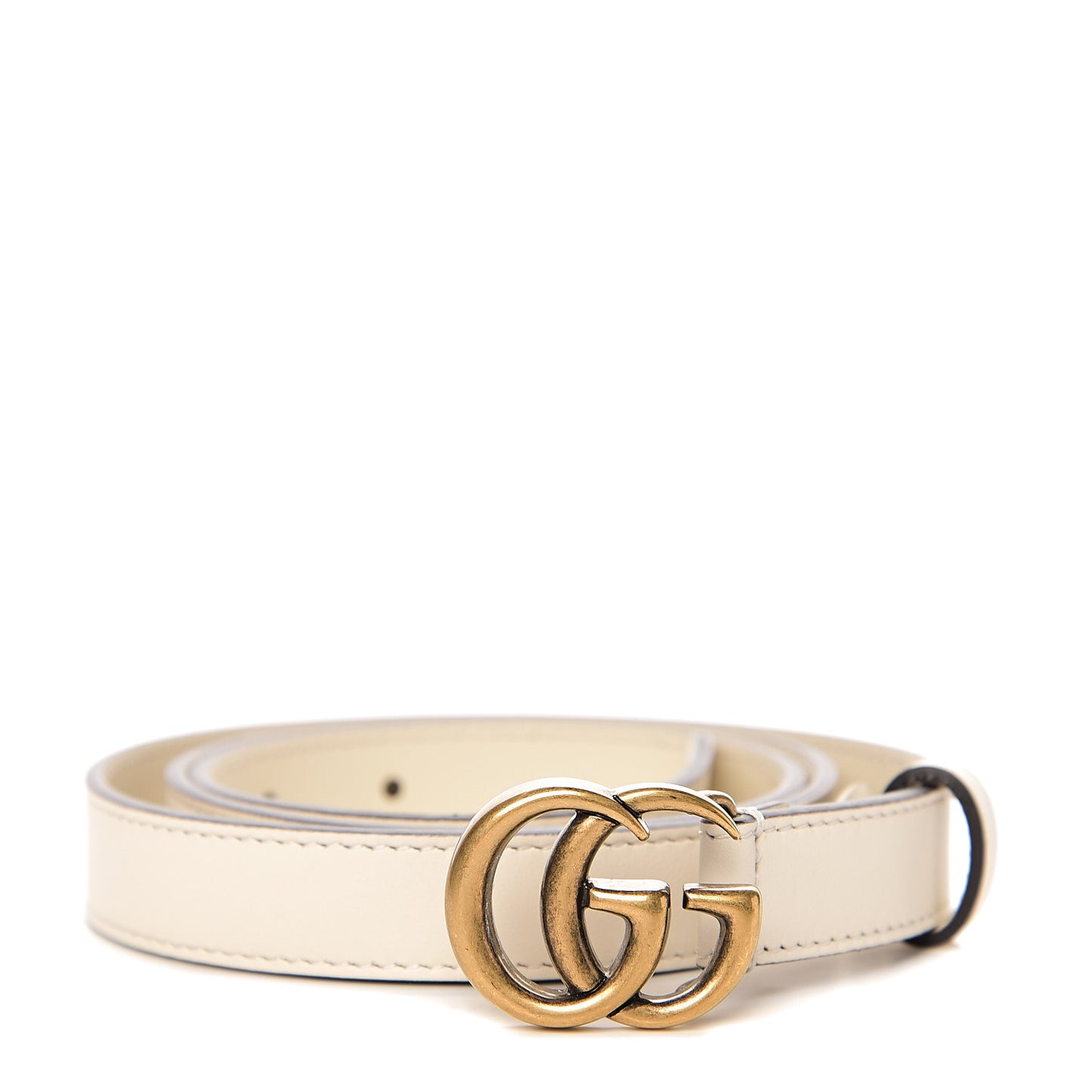 Calfskin Double G 20mm Belt 90 36 Mystic White