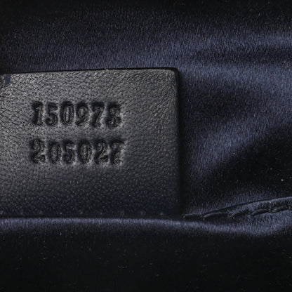 Gucci Velvet Embellished Frame Evening Clutch Blue 7 of 7