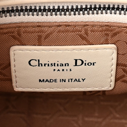 Christian Dior Lambskin Cannage Small My ABCDior Lady Dior White 6 of 11