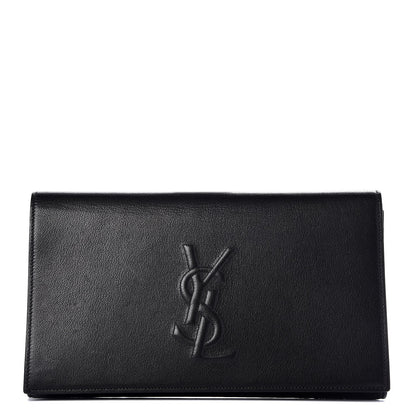 Saint Laurent Goatskin Large Belle De Jour Clutch Black 1 of 7