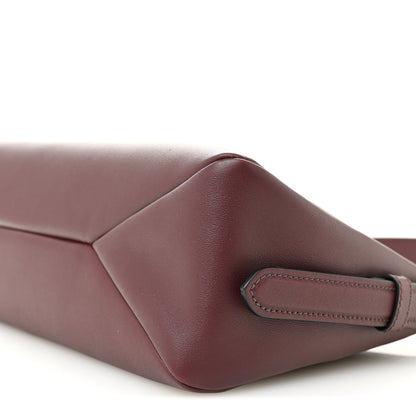 Prada Soft Calfskin Medium Aimée Shoulder Bag Burgundy 10 of 11