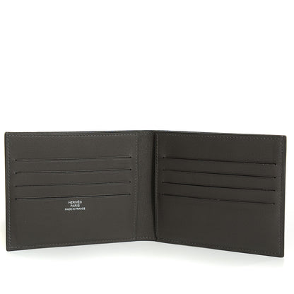 Hermes Veau Swift Silk Citizen Twill Wallet Etain Bleu de Malte 6 of 10