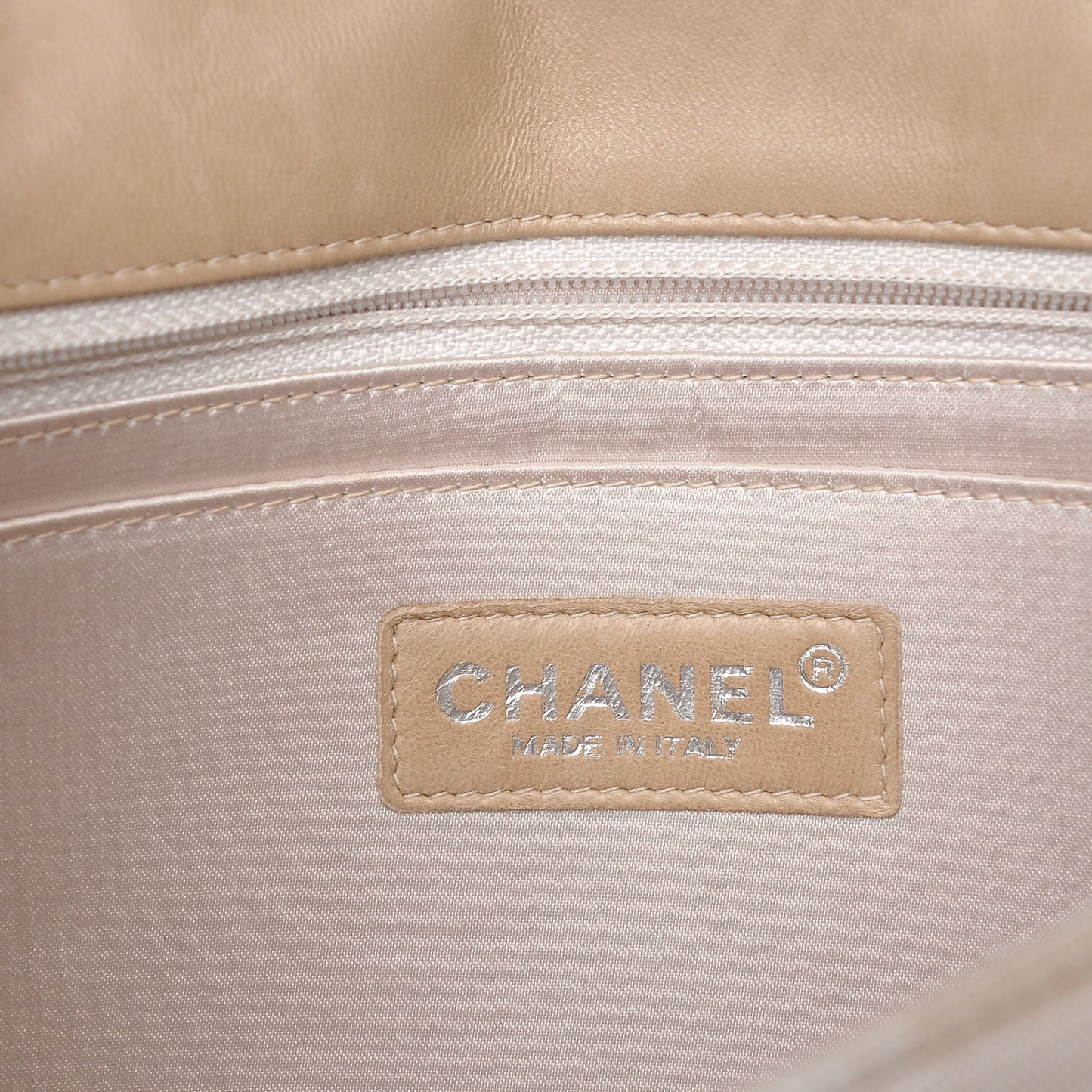 Nylon Medium Travel Flap Light Beige