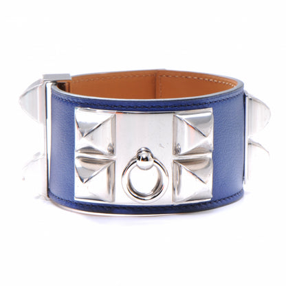 Hermes Swift Collier de Chien CDC Bracelet Sapphire S Bleu Saphir 1 of 6